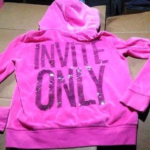 PINK Victoria's Secret Size L 1986 Invite - faux fur & sequins hoody